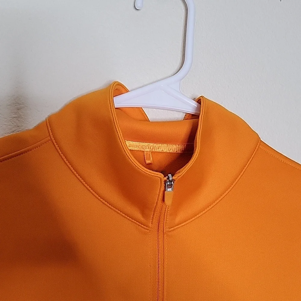 Nike Golf Bright Orange Fleece Lined Half Zip Jacket - Picture 3 of 10